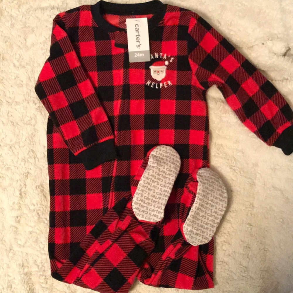 Toddler One Piece Christmas Footie Pajamas
